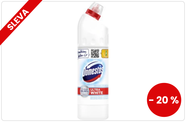 Domestos WC čistič 24h Ultra White Shine, 750 ml - 50 Kč