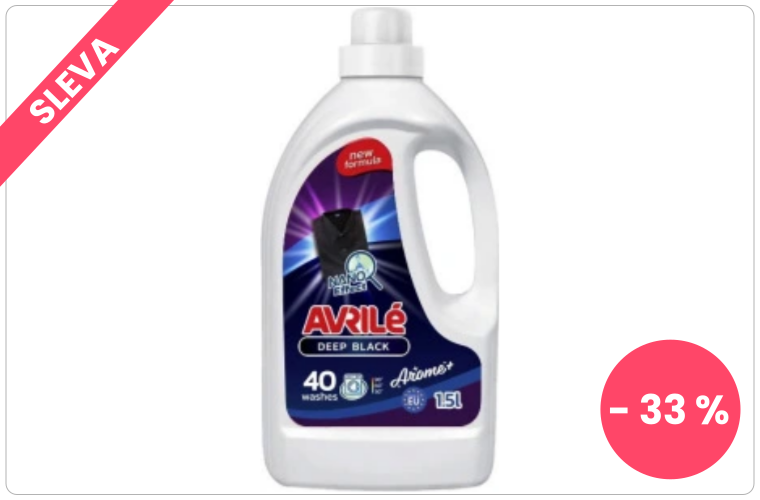 Avrilé Deep Black prací gel na černé prádlo, 40 praní 1,5 l - 120 Kč