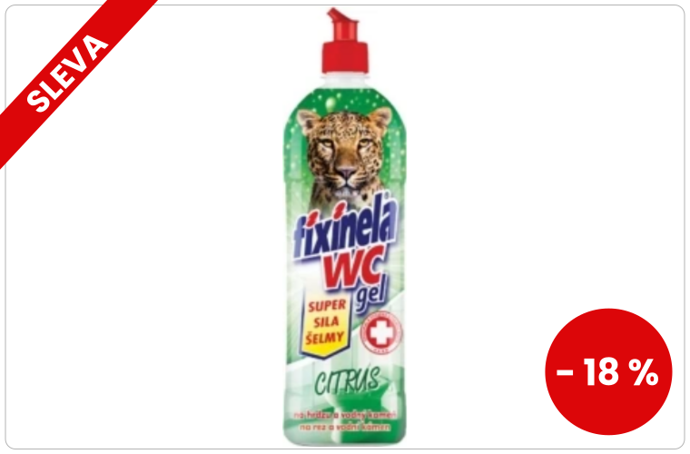 Fixinela Citrus Wc gel síla šelmy, WC čistič, 750 ml - 55 Kč