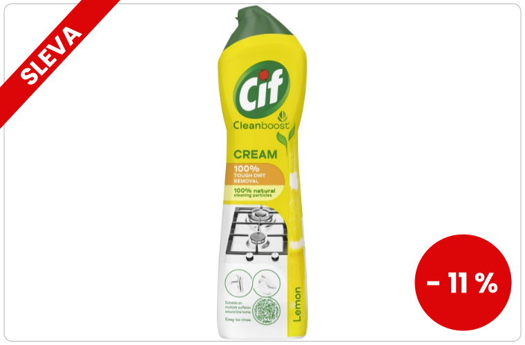 Cif krém Lemon tekutý písek, 500 ml - 45 Kč