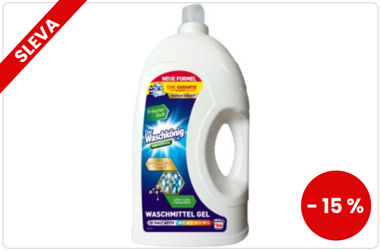 Waschkönig prací gel Universal, 166 dávek, 5 l - 224 Kč