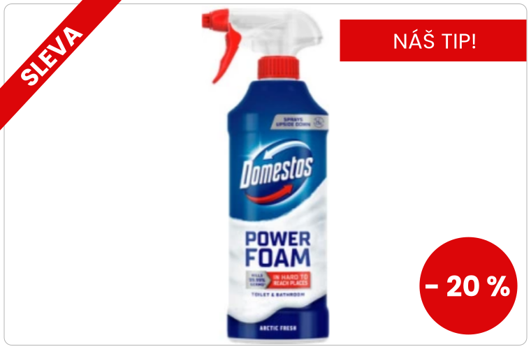Domestos pěnový čistič toalet a koupelen Power Foam Arctic Fresh, 435 ml - 75 Kč
