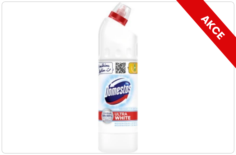 Domestos WC čistič 24h Ultra White Shine, 750 ml - 50 Kč