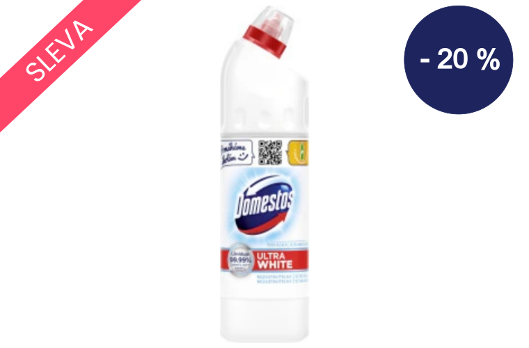 Domestos WC čistič 24h Ultra White Shine, 750 ml - 50 Kč
