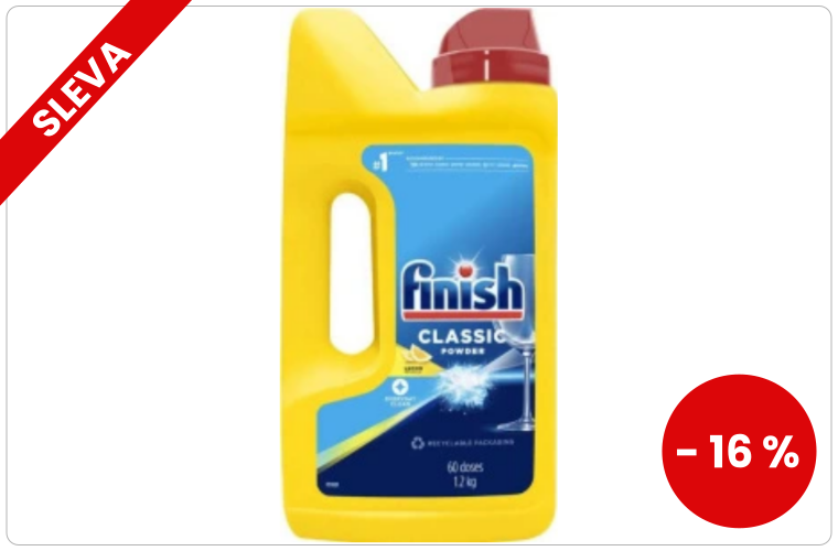 Finish prášek do myčky Power Powder Lemon, 1,2 kg - 155 Kč