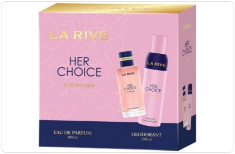 La Rive Her Choice dárkový set parfémovaná voda 100 ml + deodorant 150 ml - 310 Kč