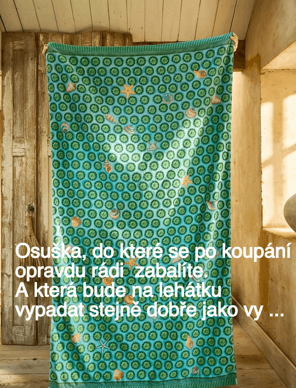 nové plážové osušky ze 100% bavlny v maxi rozměru 100x180 cm