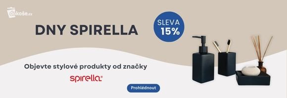 Objevte stylové koupelnové doplňky Spirella teď se slevou 15%.