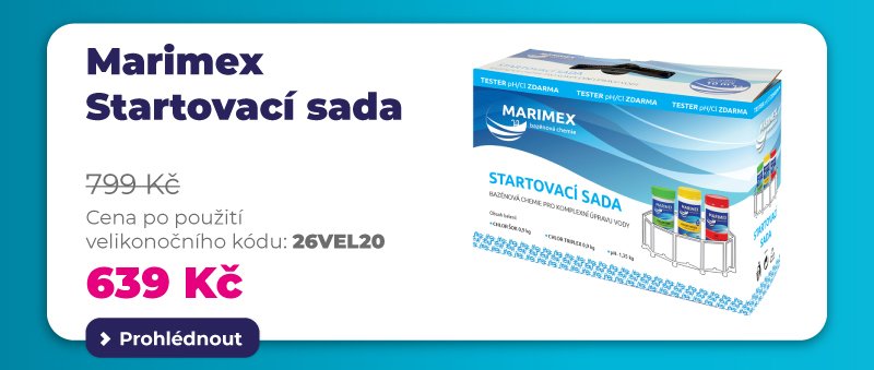 Akční nabídka: Marimex Startovací sada pro údržbu bazénu za 639 Kč (původně 799 Kč).