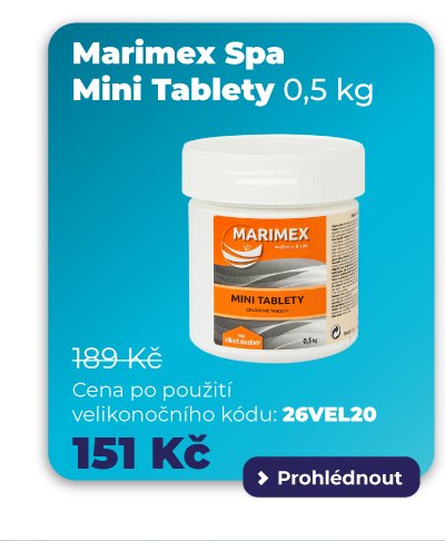 Marimex Spa Mini Tablety (0,5 kg): Dezinfekce pro vířivé bazény v akci za 151 Kč.