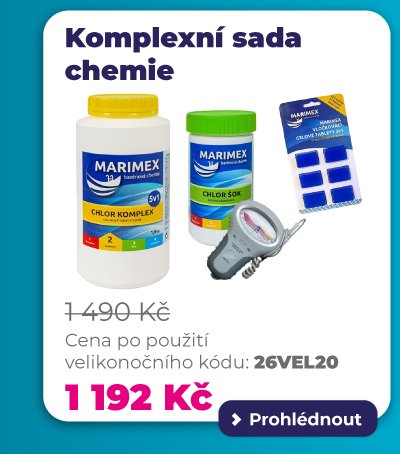 Komplexní sada chemie: Výhodná sada Marimex pro kompletní sezónní péči za 1 192 Kč.