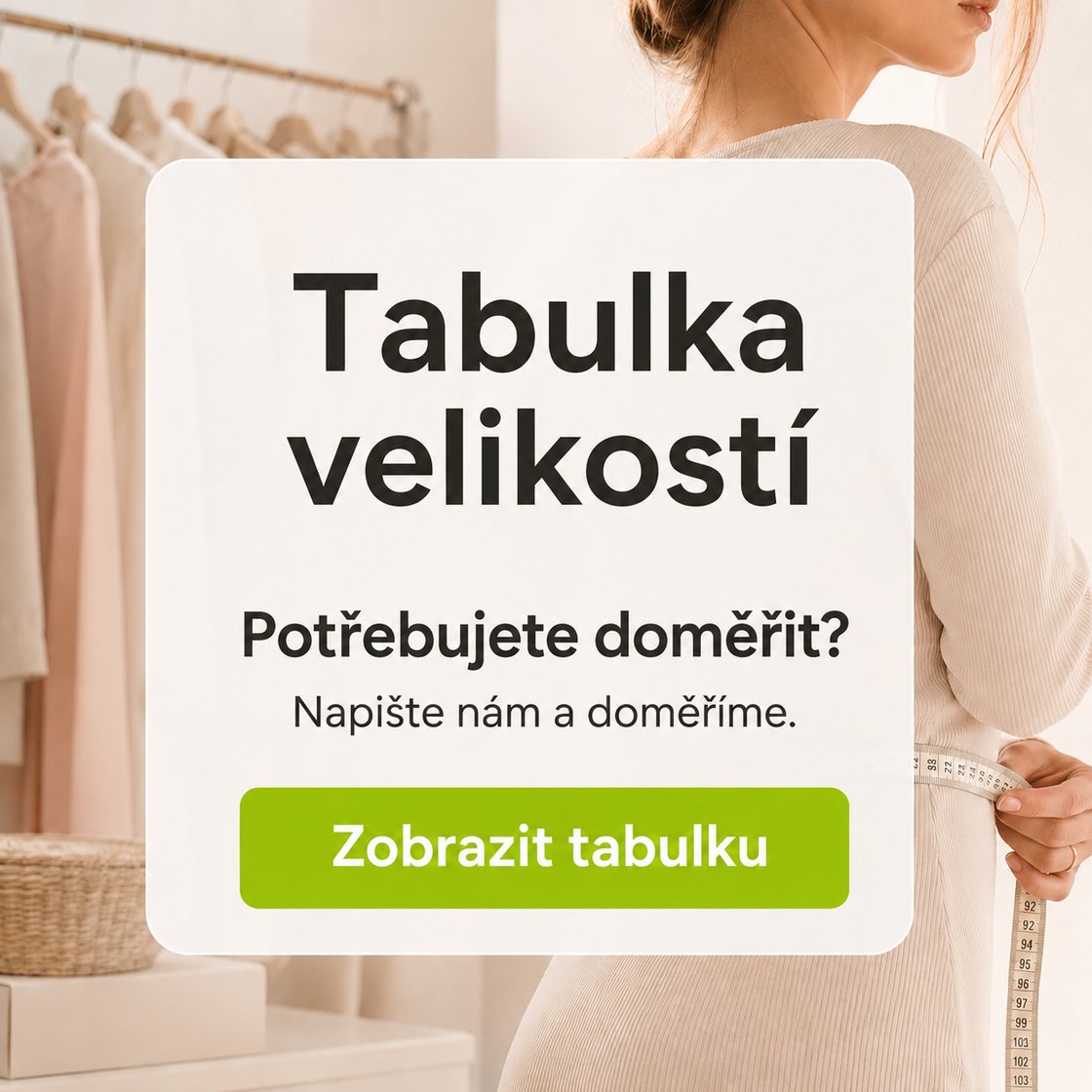 tabulka velikosti a když to nesedí, vrátíte na 1 kliknutí