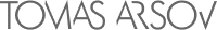 Text that reads 'TOMAS ARSOV' in a modern, outlined sans-serif font.